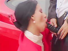 Incredible pornstars Mili Jay and Claudia Rossi in hottest blowjob, lesbian sex scene