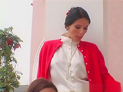 Incredible pornstars Mili Jay and Claudia Rossi in hottest blowjob, lesbian sex scene