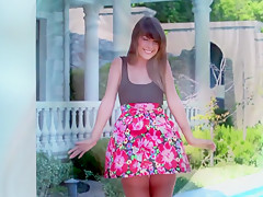 Sweet playful next door girl stripping for you