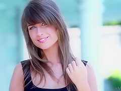 Sweet playful next door girl stripping for you