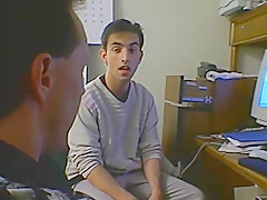 Mature slut bangs two young guys