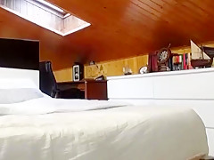 Blond babe takes dildo deep in ass