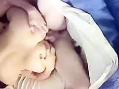 Hotwife creams on cock hidden cam