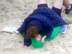 Cothed beach fun