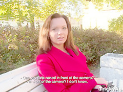 Tricky Agent - Emily Thorne - Making her first adult movie