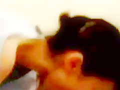 Chinese girlfriend giving blowjob