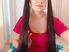 Super sexy long haired polish striptease and masturbating 3