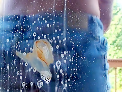 Nicky next door cleaning window