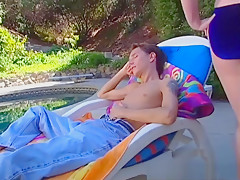 Hottest pornstar Amber Peach in horny facial, outdoor adult scene