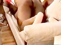 Unfaithful mature in dress and stockings