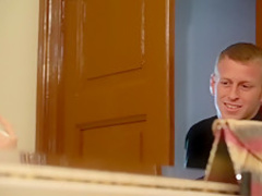 Best pornstars Samantha Jolie and Barra Brass in hottest facial, threesome sex clip