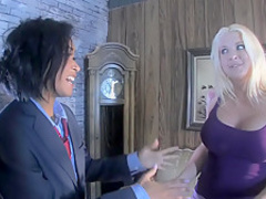 Fabulous pornstar Vanessa Leon in horny blowjob, gaping xxx clip