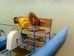 Amazing pornstar in crazy masturbation, outdoor sex clip