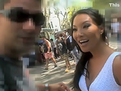 Exotic pornstar Asa Akira in crazy facial, asian adult movie