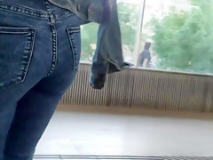 Hot russian wriggle ass in metro 2