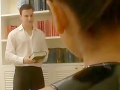 Skinny junior mistress in latex pleases her man!