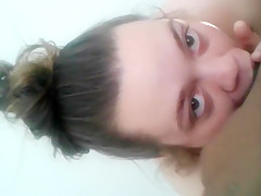 Tender interracial blow   swallow cum