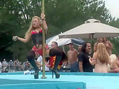 Crazy pornstar in incredible voyeur, striptease sex scene