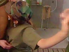 Exotic Japanese chick Rin Aikawa in Horny Military, Cunnilingus JAV scene