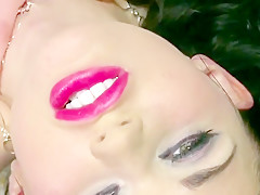 Gorgeous big huge tits natural boobs on perfect hot brunette