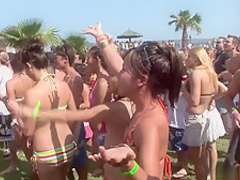 Horny pornstar in hottest group sex, striptease porn video