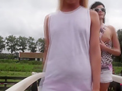 Amazing pornstars Jessie Hazz, Daniella Rose and Naomi Nevena in best brazilian, european porn video