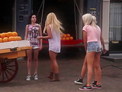 Amazing pornstars Jessie Hazz, Daniella Rose and Naomi Nevena in best brazilian, european porn video