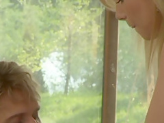 Exotic pornstar Dona Bell in incredible facial, blonde sex clip