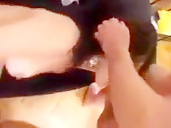 Brunette facefucked and abused