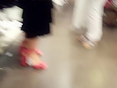 Gf shoe shopping her sexy natural feets
