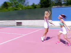 Horny pornstars Cayla Lyons, Ana Rose and Chrissy Fox in fabulous group sex, lesbian porn scene