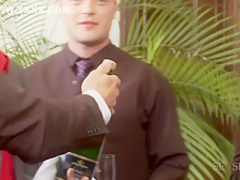 Horny pornstars Sarah Twain and Sarah Star in exotic facial, blonde adult clip