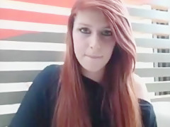 Redhead restaurant pussy show