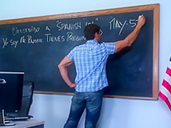 Fabulous pornstar Vanessa Cage in amazing blonde, college xxx scene