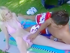 Exotic Blonde, Shaved sex clip