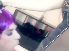 Sexy domme pegs her sissy slut