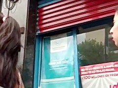 Thick latina tight grey spandex donk