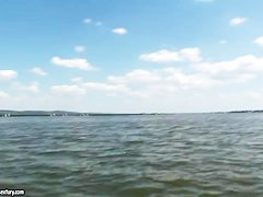 Hot teenage blondie nudist being sexy on a vacation