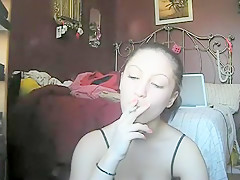 Crazy homemade Brunette, Smoking xxx scene