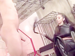 Asian mistress cock whipping