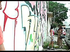 Amazing Big Ass Black Shemale Fucking A Horny White Dude