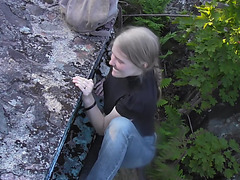 I tear my hot girlfriend’s pantyhose and drill her beaver
