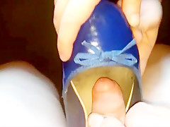 Blue ballerinas cum