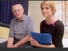 Older man with beautifull college girl
