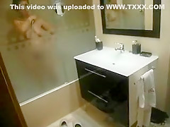 Horny homemade MILFs, Showers adult scene