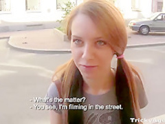 Tricky Agent - Christi - A skinny redhead is eager to be fucked!