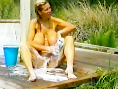 Busty dusty wet