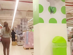 college girl in nice jeans green