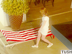 TUSHY Hot Hotel Maid Gets Ass Dominated By A Power Couple