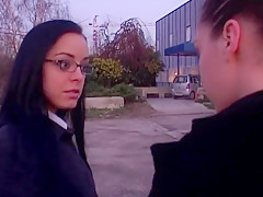 Fabulous pornstars Cynthia Lavigne and Liza Del Sierra in amazing facial, brunette porn clip